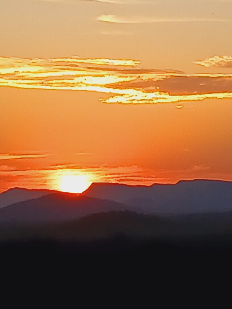 Sunset over the hills